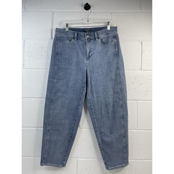 Eileen Fisher Denim - Eileen Fisher Lantern Jeans Women's Large Organic Cotton Ankle Denim Stretch M